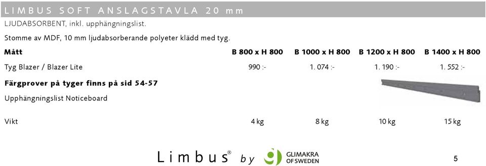 Mått B 800 x H 800 B 1000 x H 800 B 1200 x H 800 B 1400 x H 800 Tyg Blazer / Blazer Lite