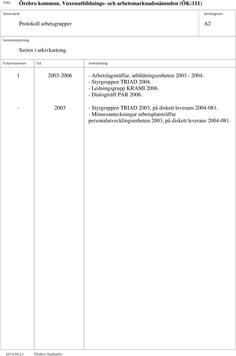 - Ledningsgrupp KRAMI 2006. - Dialogträff PAR 2006.