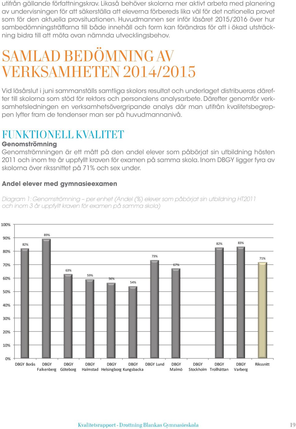 Huvudmannen ser inför läsåret 2015/2016 över hur sambedömningsträffarna till både innehåll och form kan förändras för att i ökad utsträckning bidra till att möta ovan nämnda utvecklingsbehov.