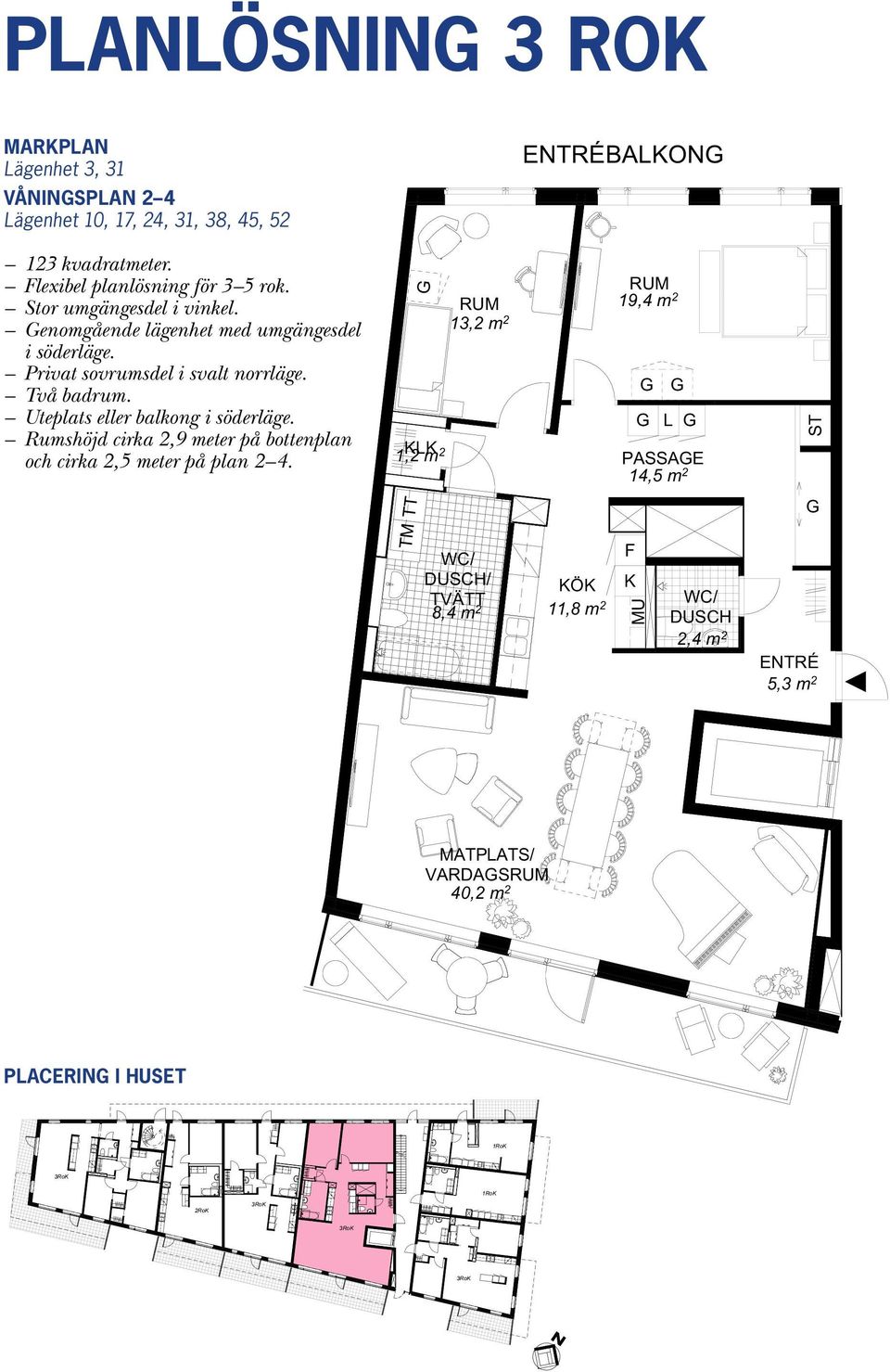 lgh nr 0 S3 - P S2 - Plan 3 lgh LH nr 7 003, S3 - P S2 - Plan 4 lgh 203 nr 24 & S3 30 - P FÖRKLAR SKJUTD ARDE 23 kvadratmeter. Flexibel planlösning för 3 5 rok. Stor umgängesdel i vinkel.