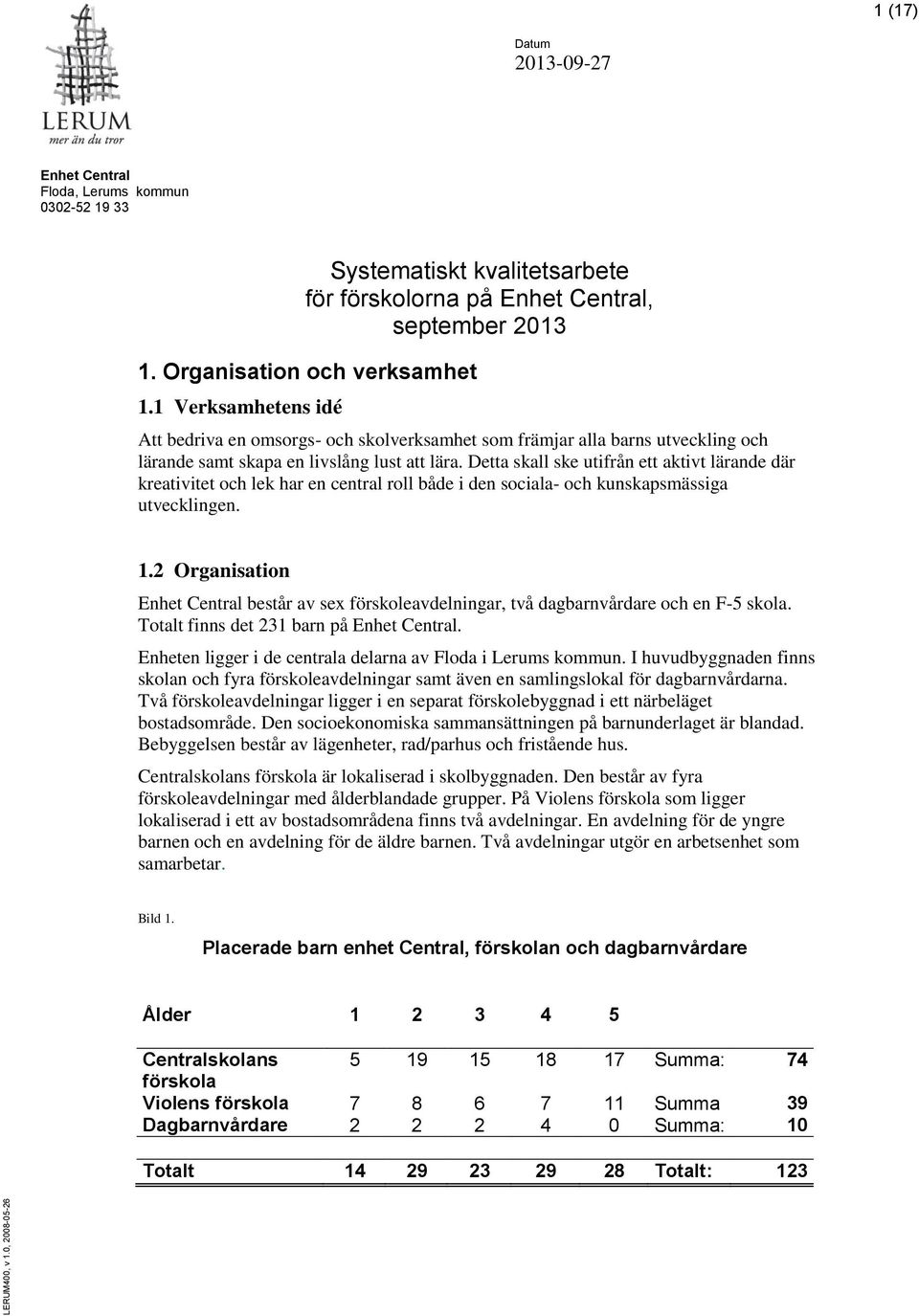 Detta skall ske utifrån ett aktivt lärande där kreativitet och lek har en central roll både i den sociala- och kunskapsmässiga utvecklingen. 1.