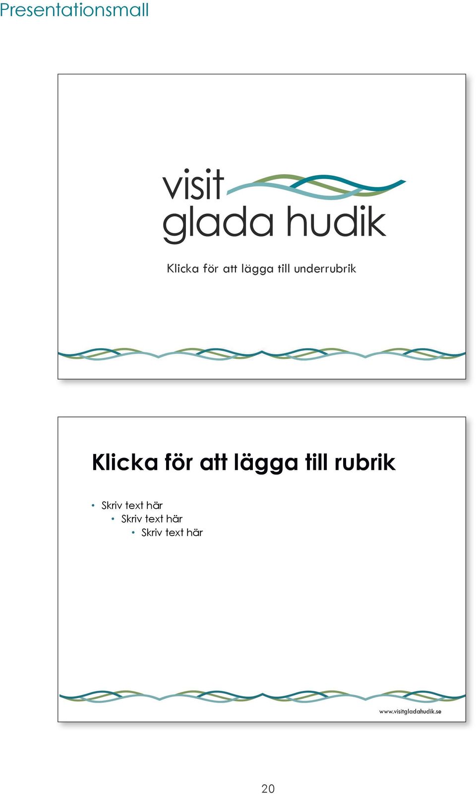 att lägga till rubrik Skriv text