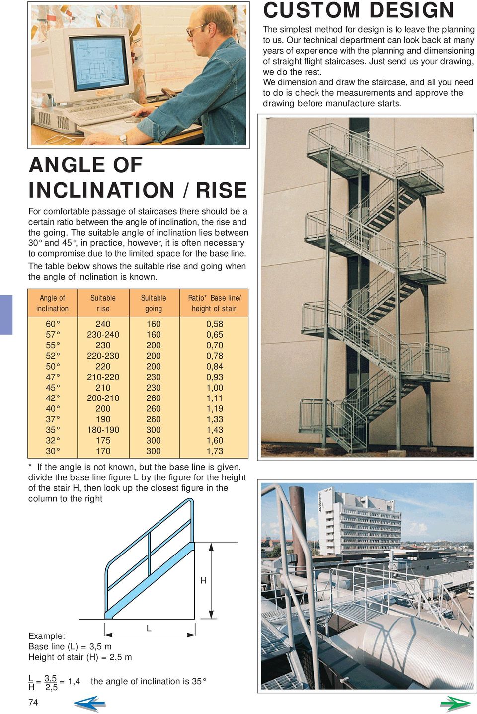 We dimension and draw the staircase, and all you need to do is check the measurements and approve the drawing before manufacture starts.