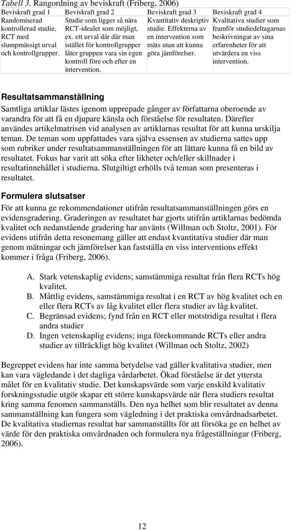 Kvantitativ deskriptiv studie. Effekterna av en intervention som mäts utan att kunna göra jämförelser. Studie som ligger så nära RCT-idealet som möjligt, ex.