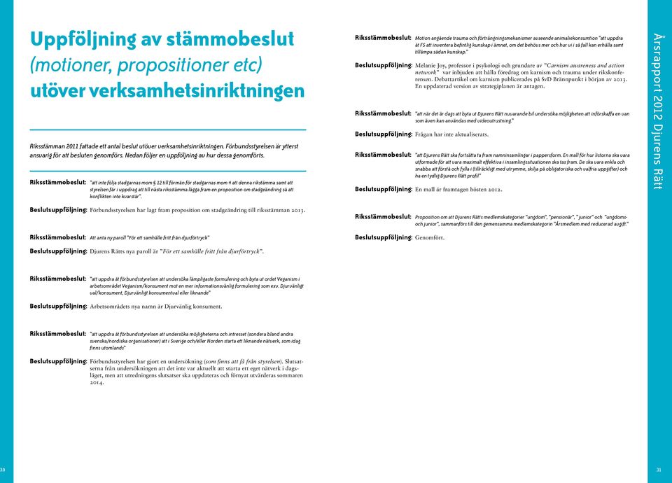 Riksstämmobeslut: att inte följa stadgarnas mom 12 till förmån för stadgarnas mom 4 att denna rikstämma samt att styrelsen får i uppdrag att till nästa riksstämma lägga fram en proposition om