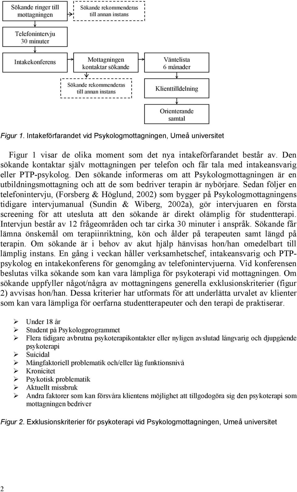 Den sökande kontaktar själv mottagningen per telefon och får tala med intakeansvarig eller PTP-psykolog.