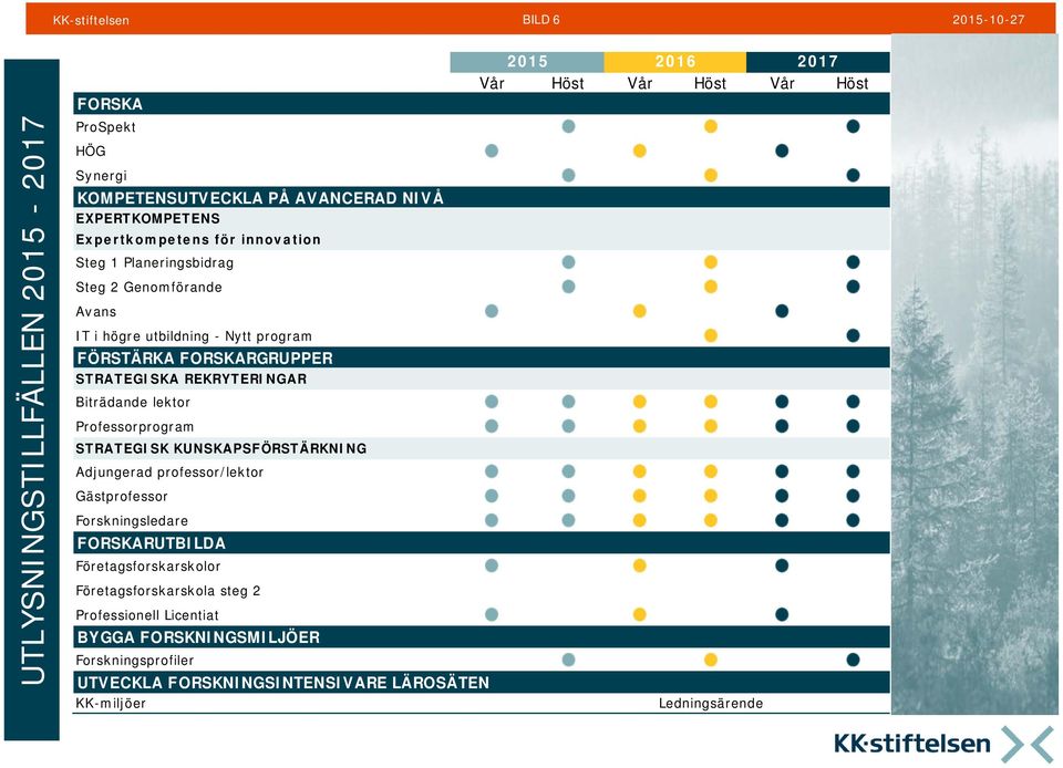 STRATEGISKA REKRYTERINGAR Biträdande lektor Professorprogram STRATEGISK KUNSKAPSFÖRSTÄRKNING Adjungerad professor/lektor Gästprofessor Forskningsledare FORSKARUTBILDA