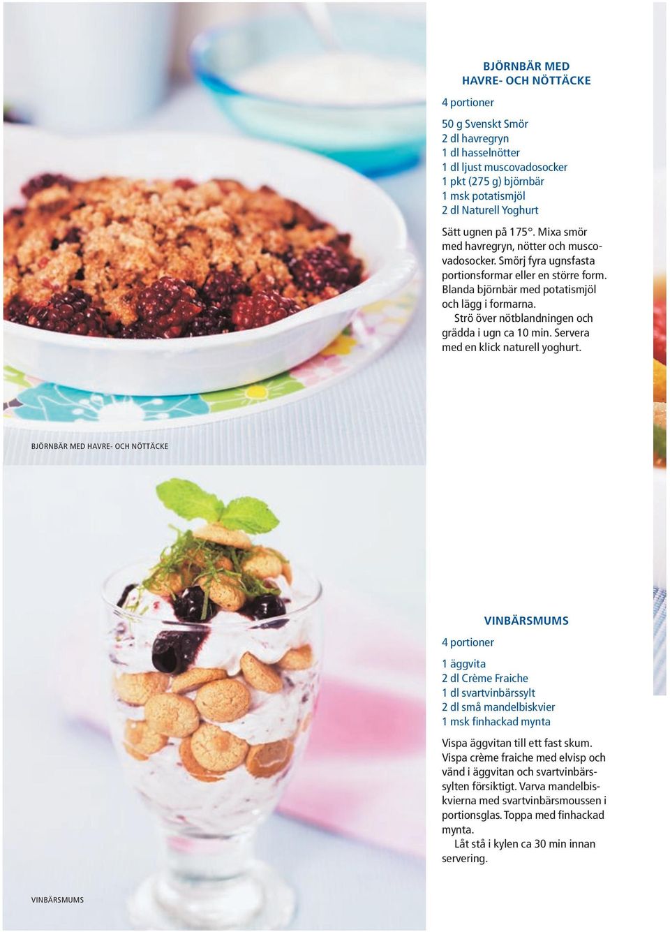 Strö över nötblandningen och grädda i ugn ca 10 min. Servera med en klick naturell yoghurt.