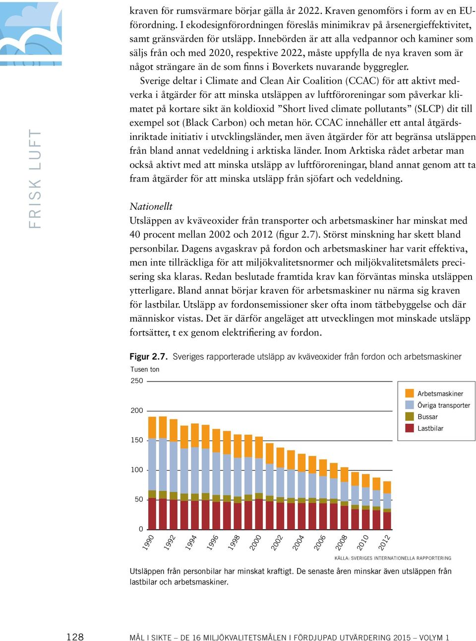 Sverige deltar i Climate and Clean Air Coalition (CCAC) för att aktivt medverka i åtgärder för att minska utsläppen av luftföroreningar som påverkar klimatet på kortare sikt än koldioxid Short lived