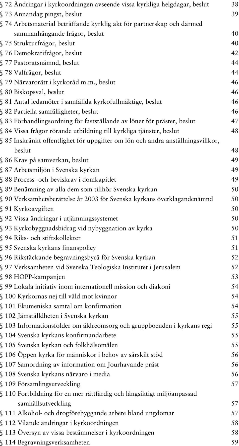 kratifrågor, beslut 42 77 Pastoratsnämn