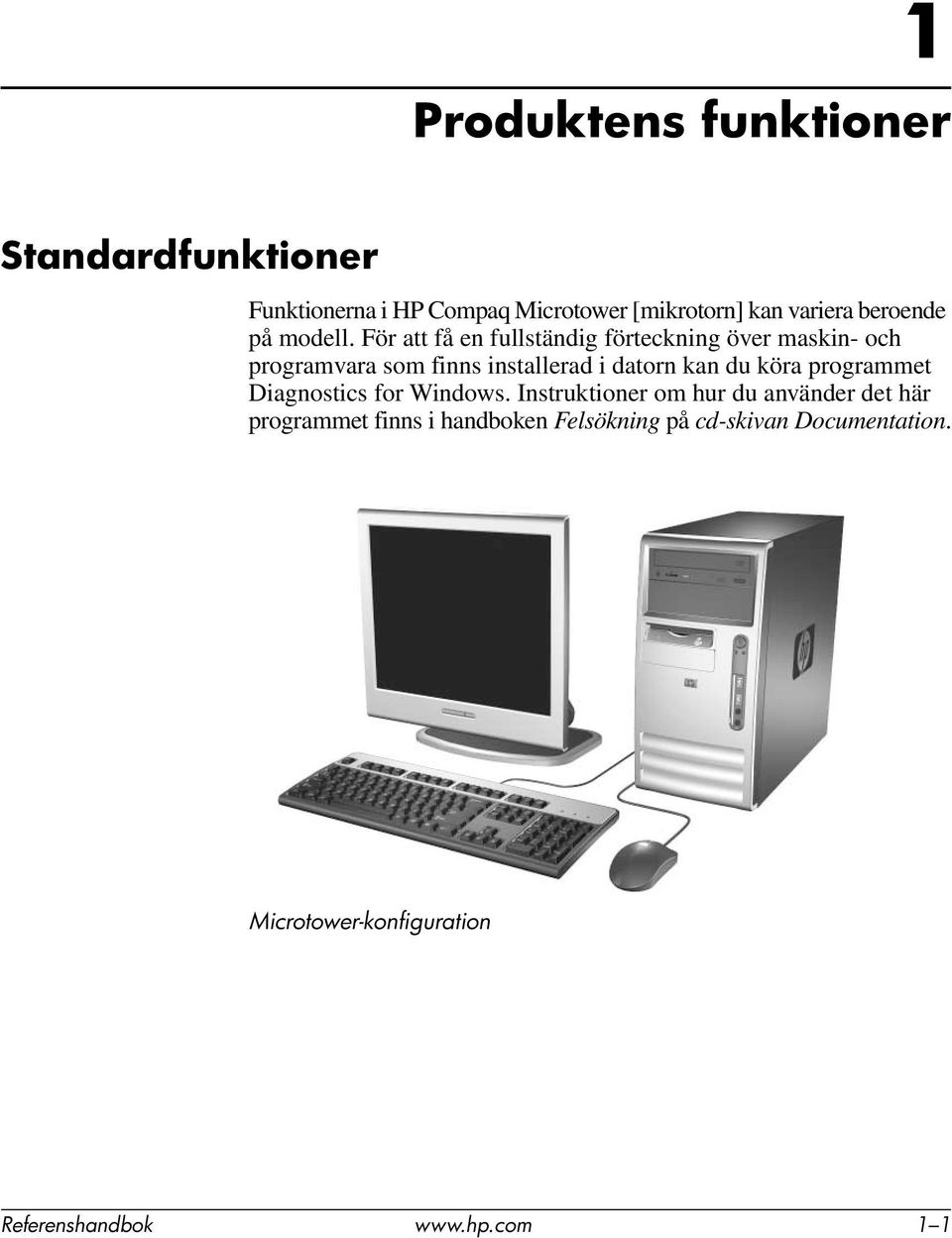 För att få en fullständig förteckning över maskin- och programvara som finns installerad i datorn kan du