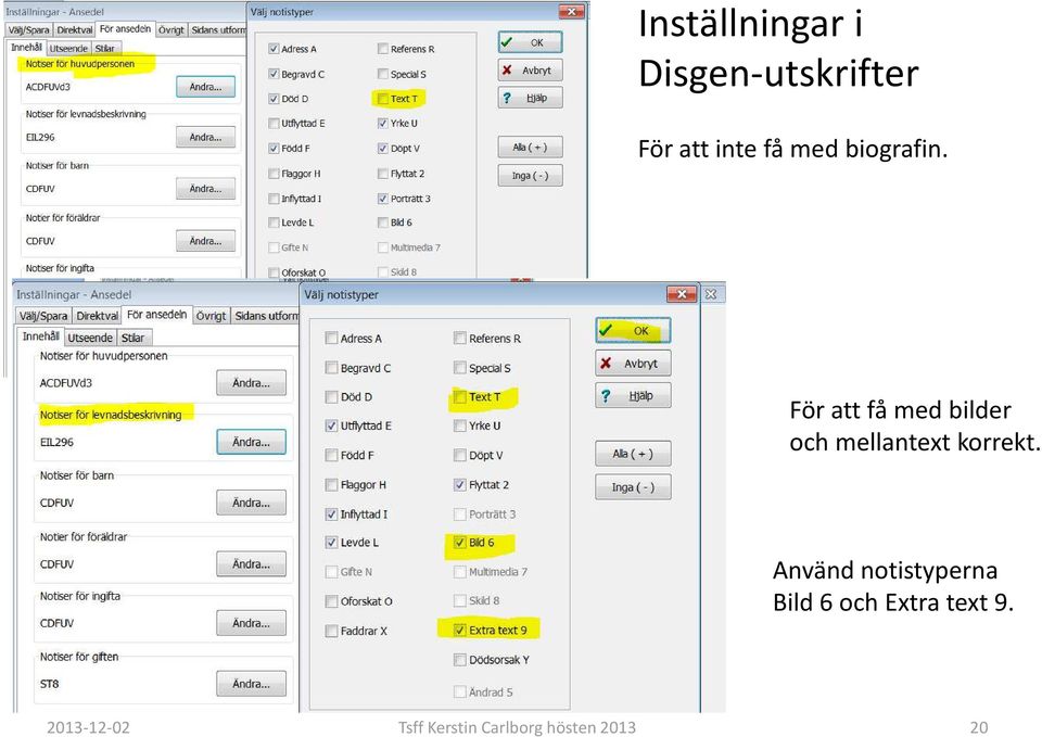För att få med bilder och mellantext korrekt.