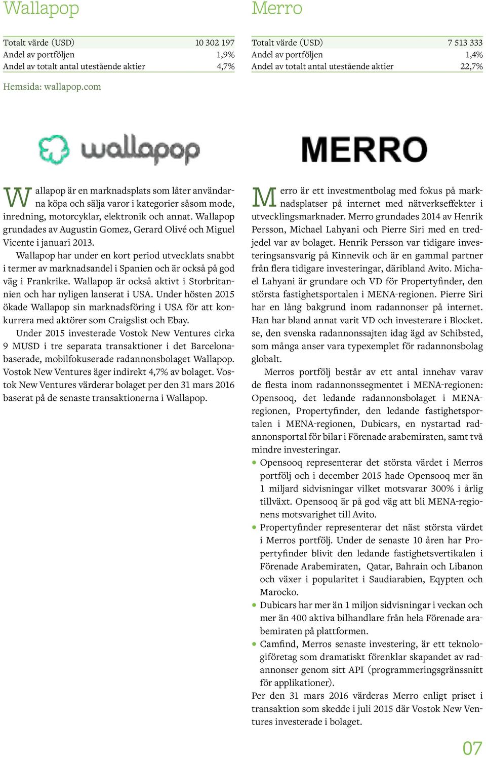 Wallapop grundades av Augustin Gomez, Gerard Olivé och Miguel Vicente i januari 2013.