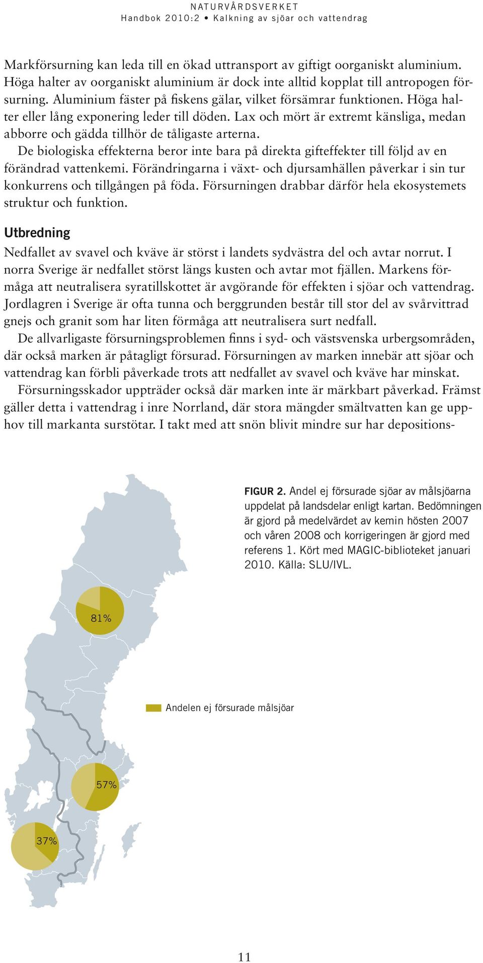 Höga halter eller lång exponering leder till döden. Lax och mört är extremt känsliga, medan abborre och gädda tillhör de tåligaste arterna.