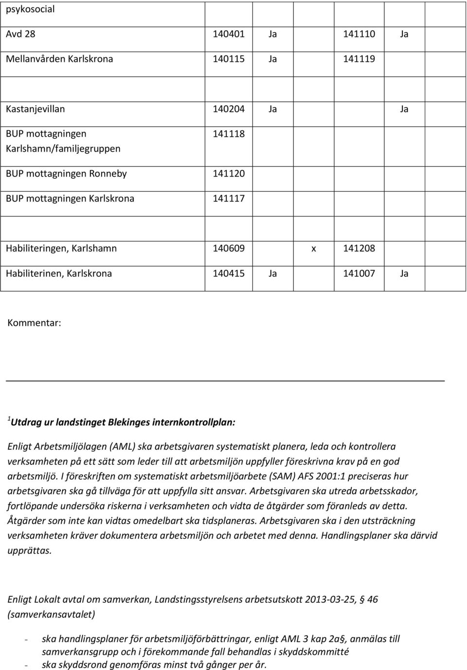 Arbetsmiljölagen (AML) ska arbetsgivaren systematiskt planera, leda och kontrollera verksamheten på ett sätt som leder till att arbetsmiljön uppfyller föreskrivna krav på en god arbetsmiljö.