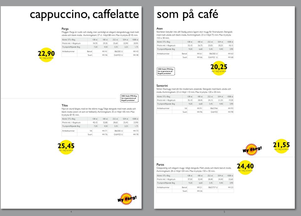 1-färgstryck 34,70 29,35 25,60 22,90 20,95 Tryckpris/följande färg 7,20 4,50 3,35 2,25 1,75 Benvit 44141 Blå/282 U 44143 Svart 44146 Grå/432 U 44148 Aten Storleken betyder inte allt!