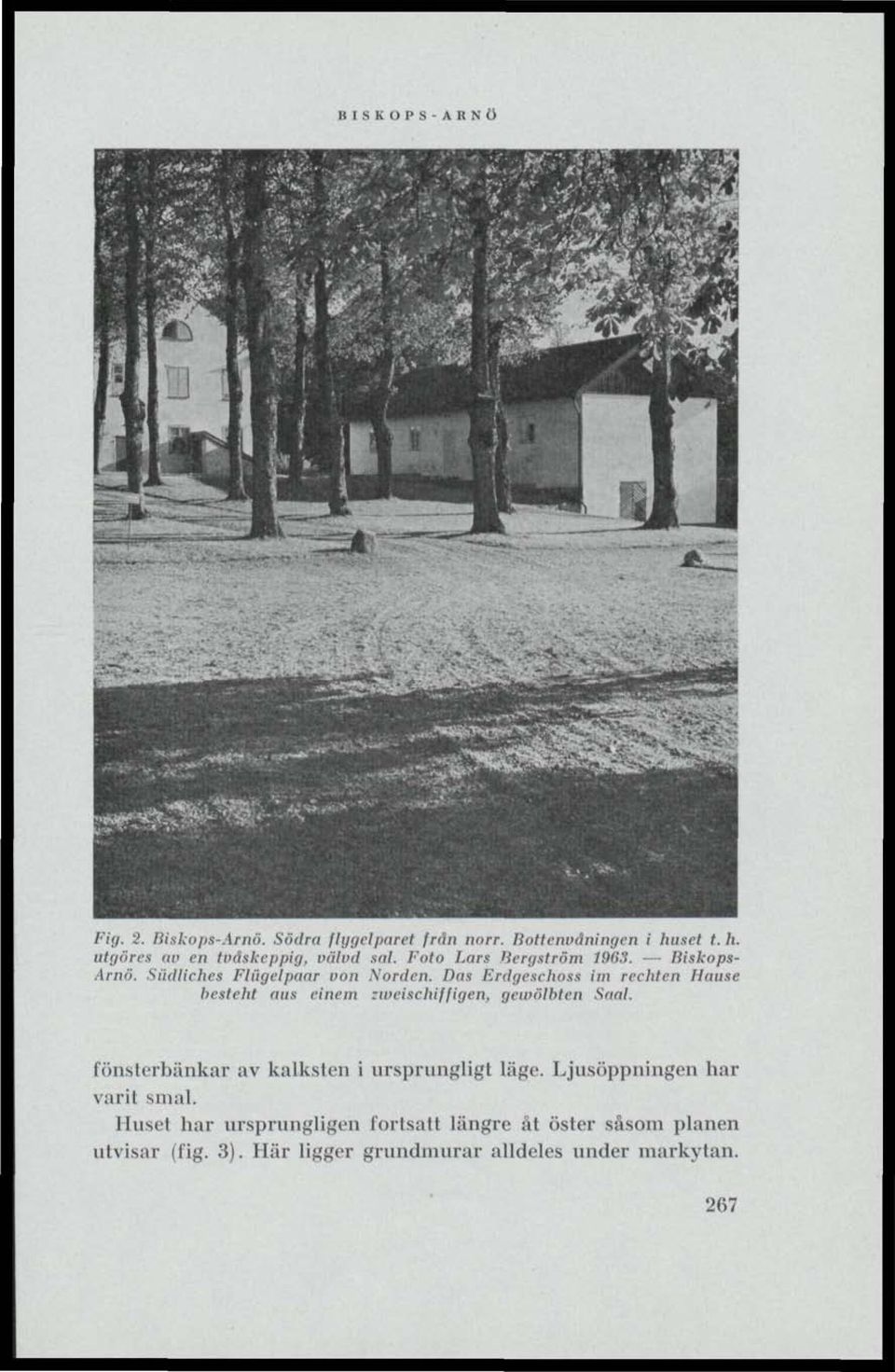 Das Erdgeschoss im rechten Iluuse besteht aus einem ziueischiffigen, gcwölbtcn Saal.