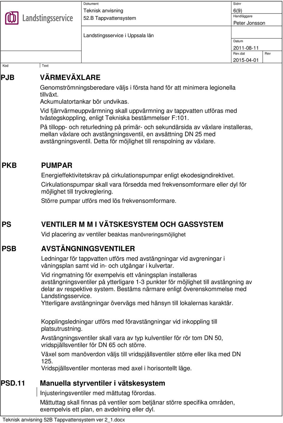 På tillopp- och returledning på primär- och sekundärsida av växlare installeras, mellan växlare och avstängningsventil, en avsättning DN 25 med avstängningsventil.