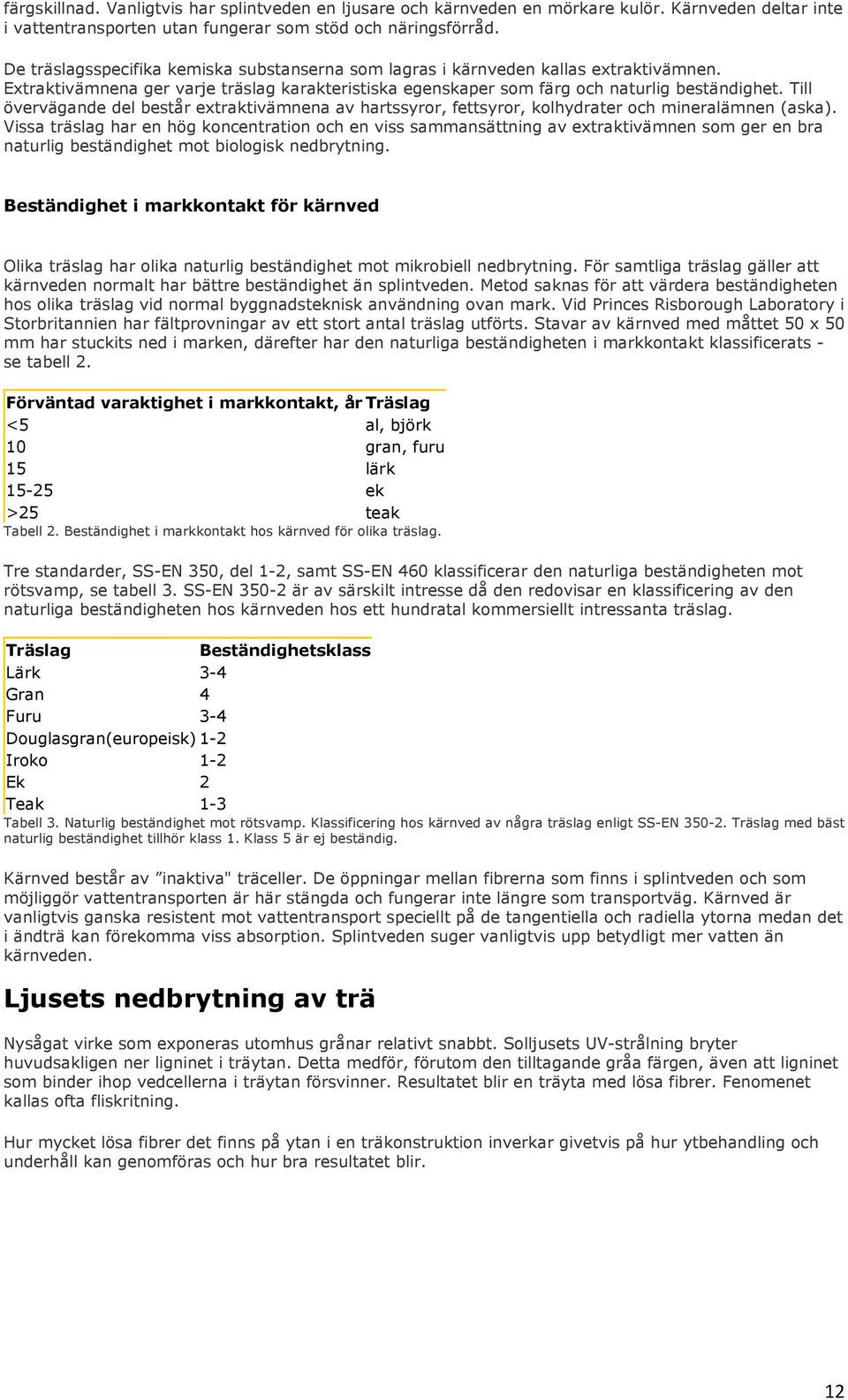 Till övervägande del består extraktivämnena av hartssyror, fettsyror, kolhydrater och mineralämnen (aska).