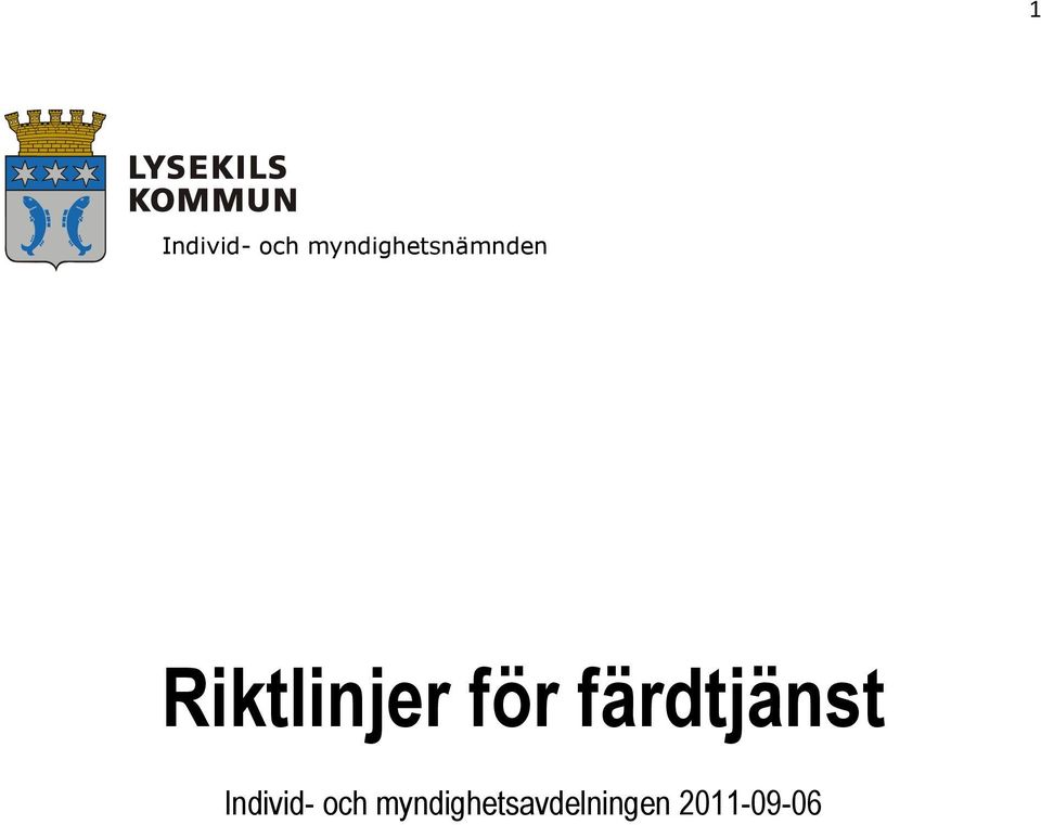 Riktlinjer för färdtjänst