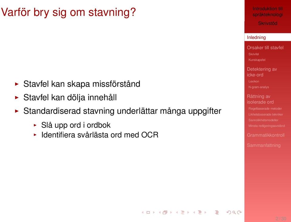 innehåll Standardiserad stavning underlättar