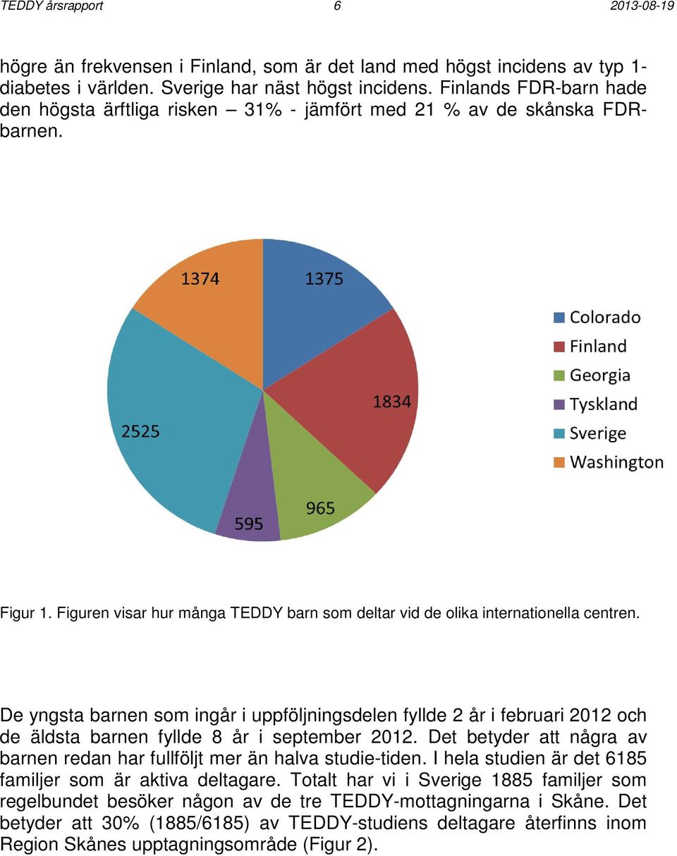 De yngsta barnen som ingår i uppföljningsdelen fyllde 2 år i februari 2012 och de äldsta barnen fyllde 8 år i september 2012.