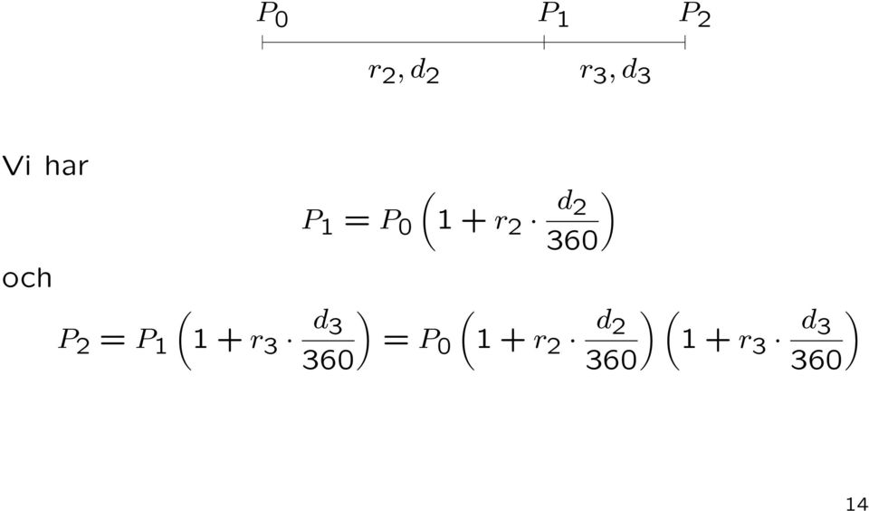 P 0 (1 + r 2 ) ( d 3 = P 0 1 + r