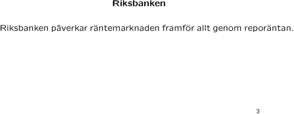 räntemarknaden