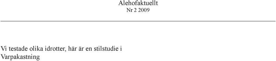 stilstudie i