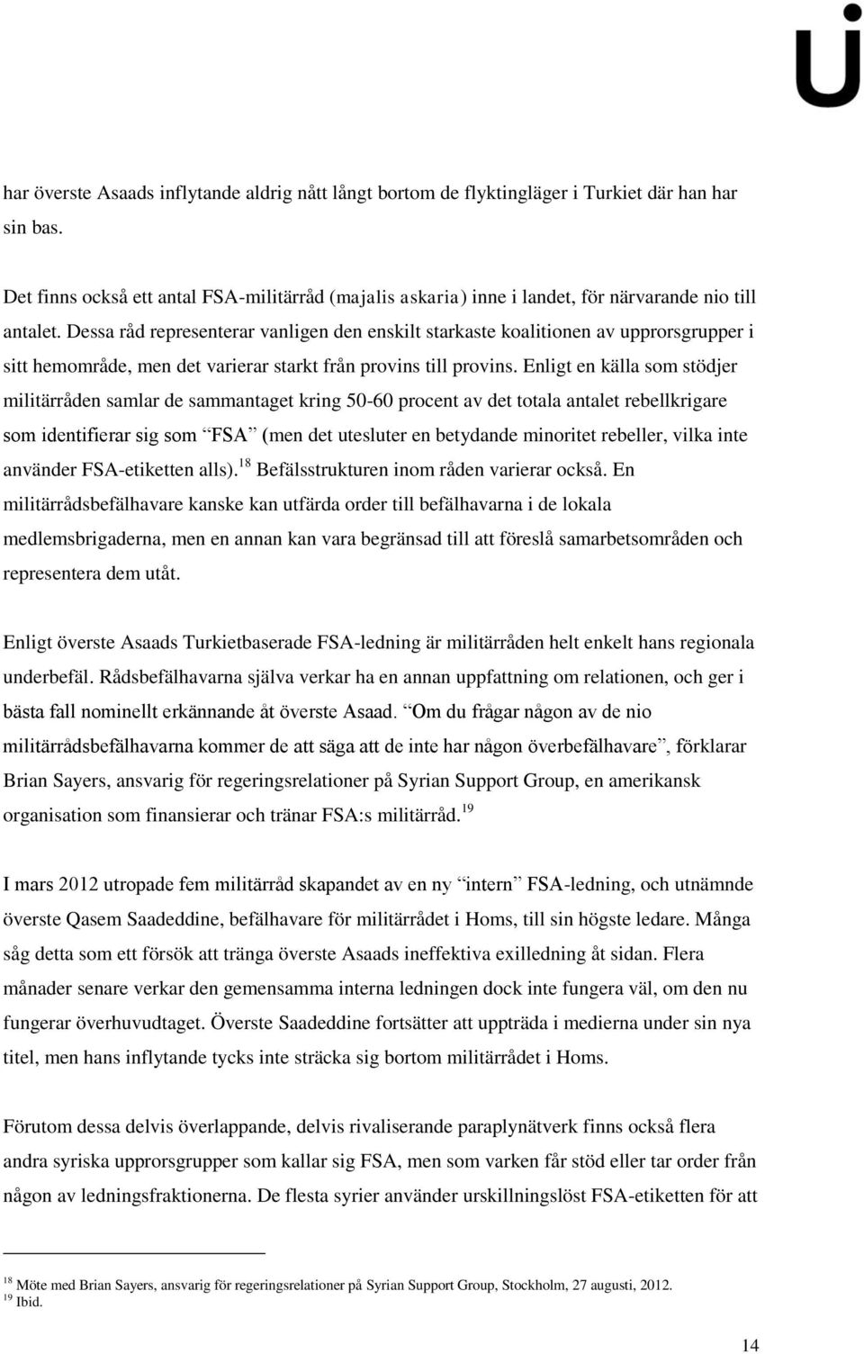 Dessa råd representerar vanligen den enskilt starkaste koalitionen av upprorsgrupper i sitt hemområde, men det varierar starkt från provins till provins.