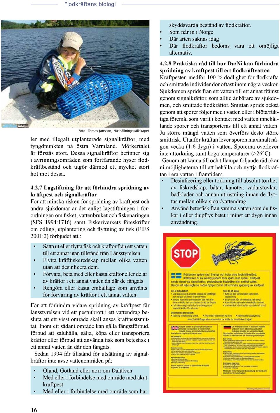 Dessa signalkräftor befinner sig i avrinningsområden som fortfarande hyser flodkräftbestånd och utgör därmed ett mycket stort hot mot dessa. 4.2.