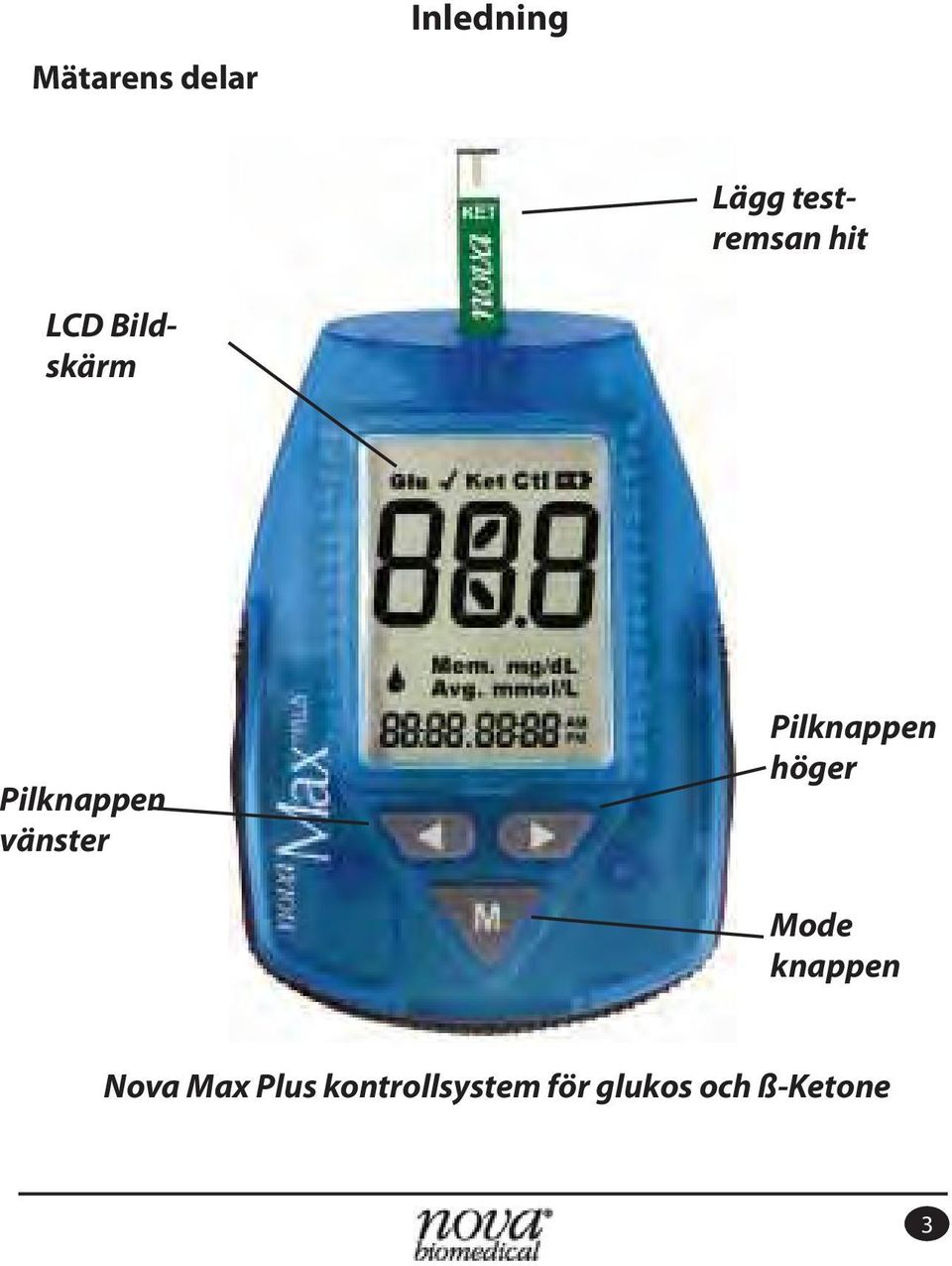 Pilknappen höger Mode knappen Nova Max