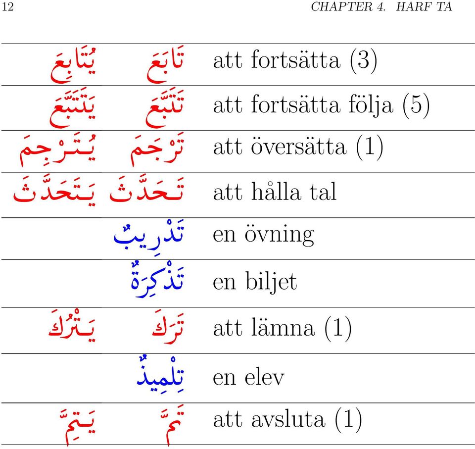 fortsätta följa (5) att översätta (1)