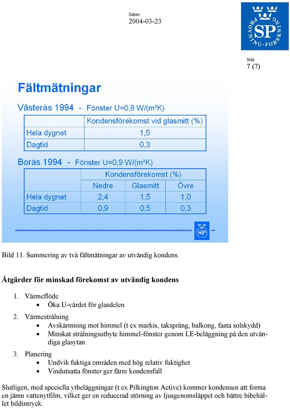 utvändiga glasytan 3.