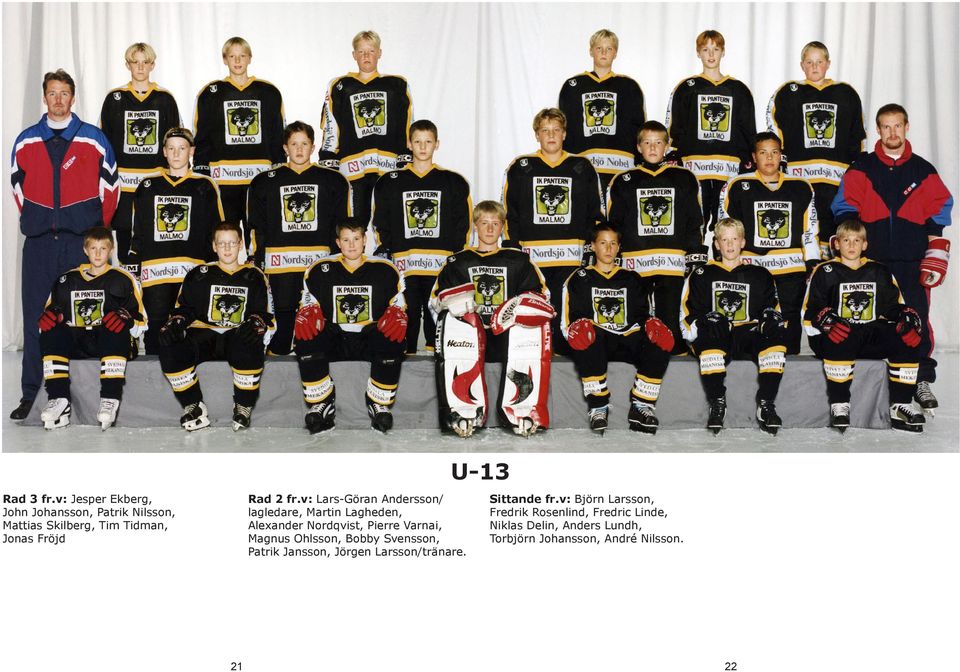 v: Lars-Göran Andersson/ lagledare, Martin Lagheden, Alexander Nordqvist, Pierre Varnai, Magnus