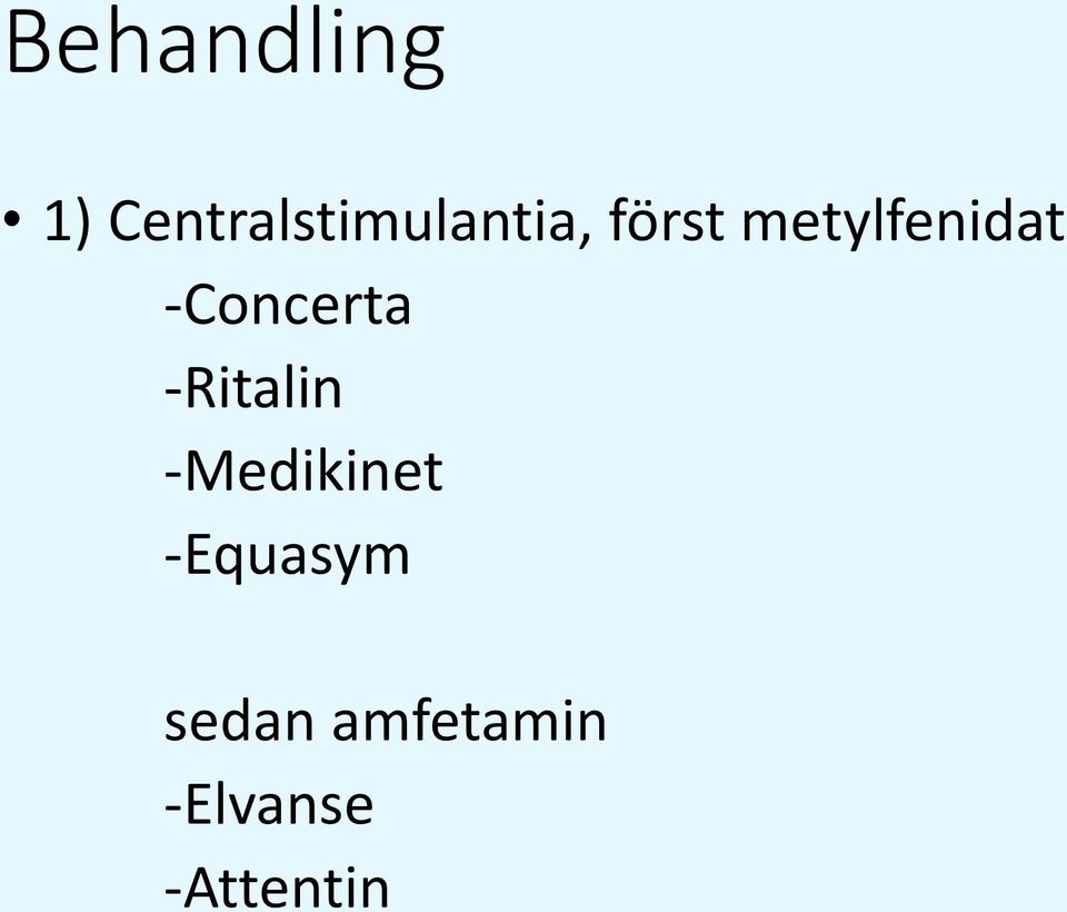 metylfenidat -Concerta -Ritalin