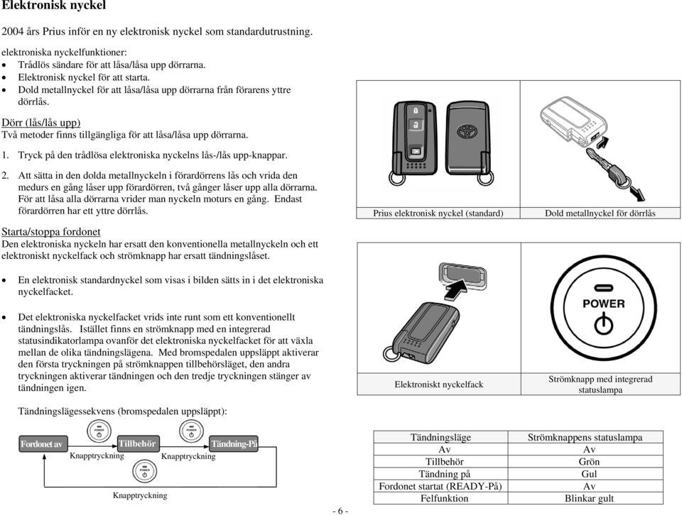 Tryck på den trådlösa elektroniska nyckelns lås-/lås upp-knappar. 2.