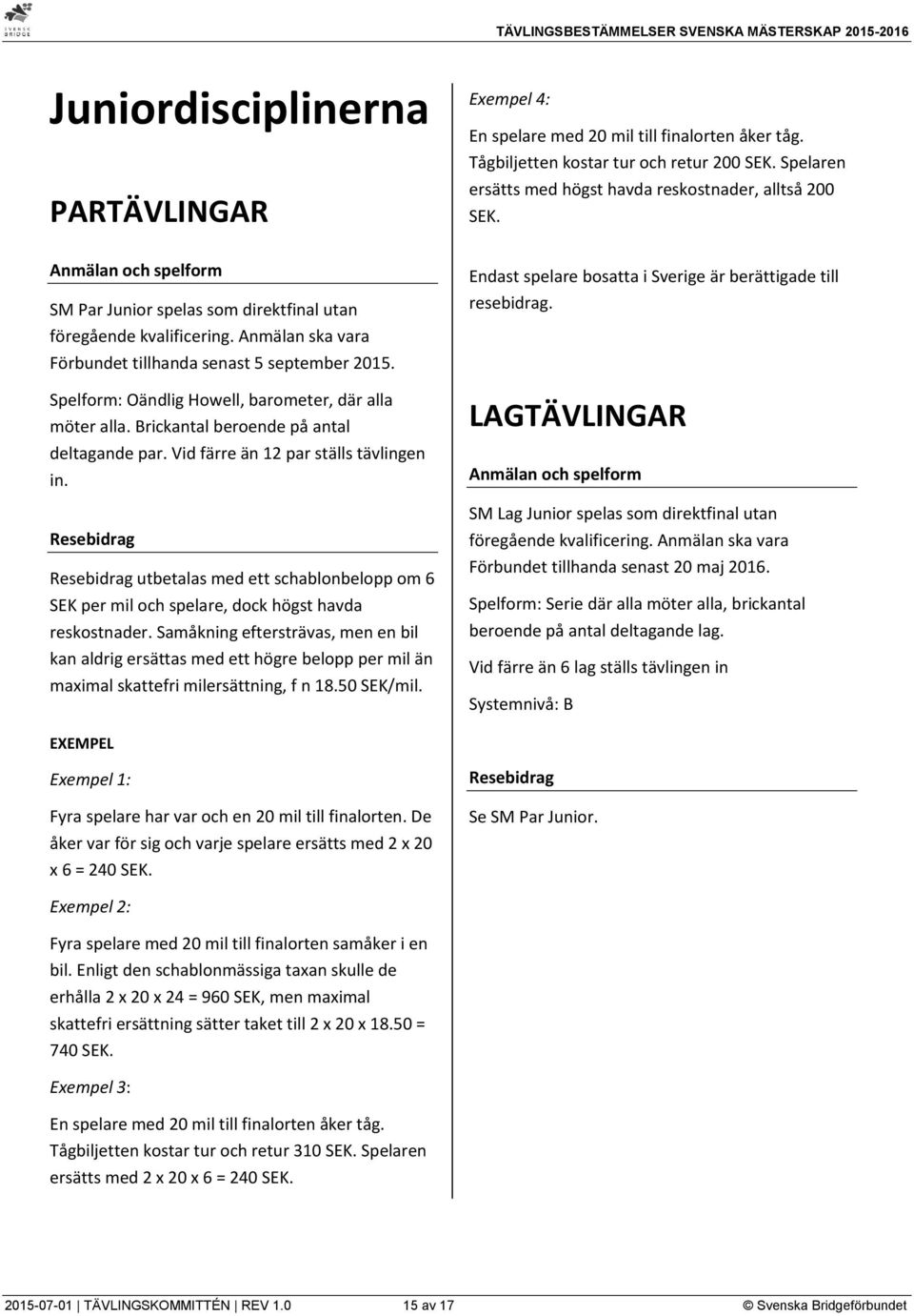 Spelform: Oändlig Howell, barometer, där alla möter alla. Brickantal beroende på antal deltagande par. Vid färre än 12 par ställs tävlingen in.