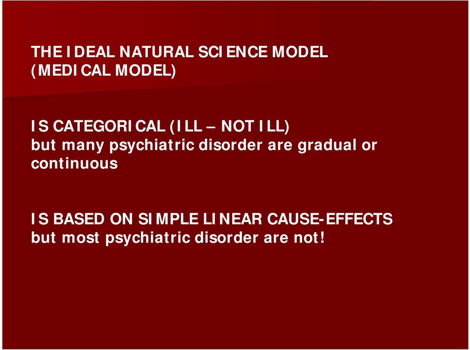 disorder are gradual or continuous IS BASED ON