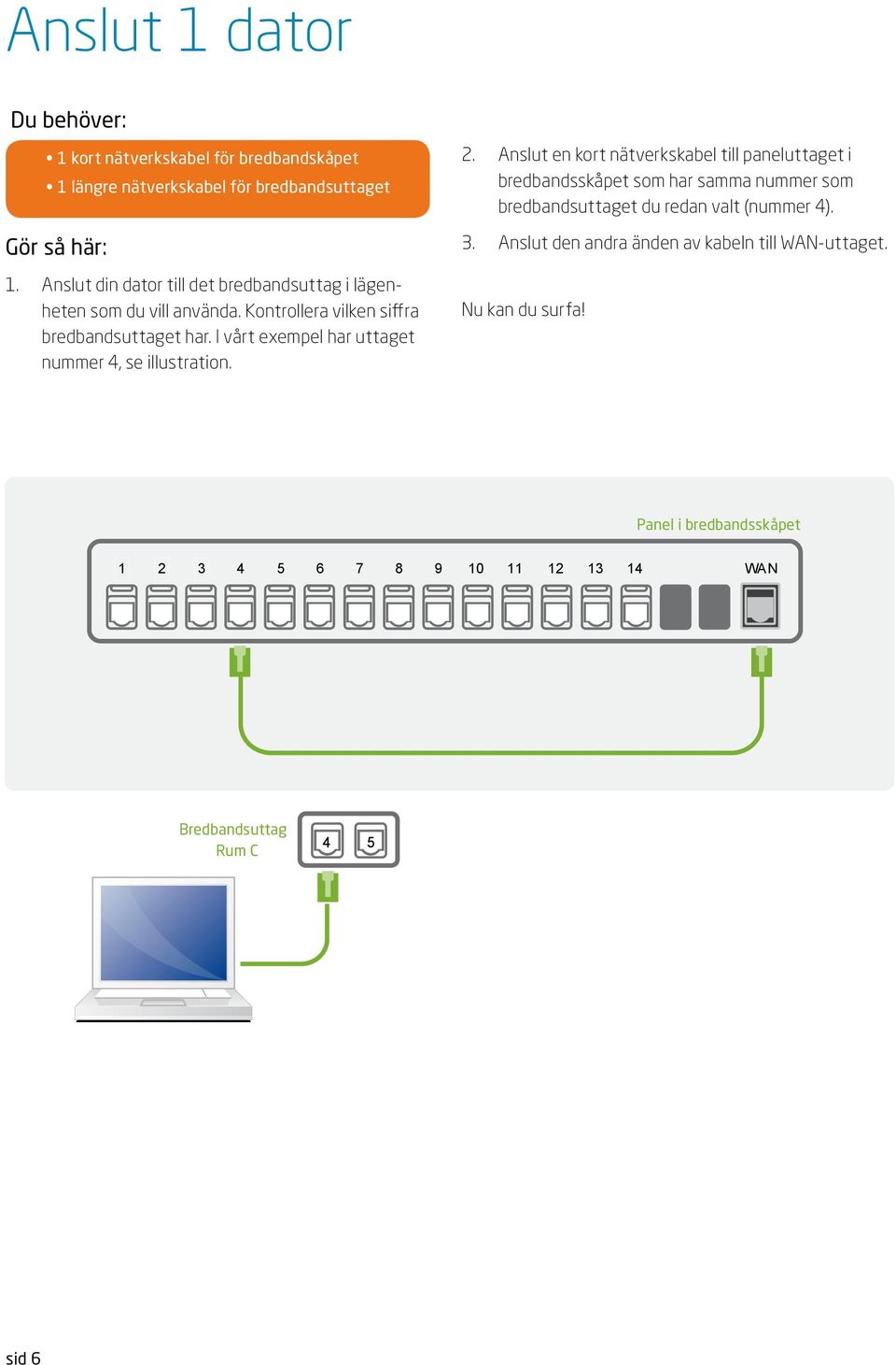 I vårt exempel har uttaget nummer 4, se illustration. 2.