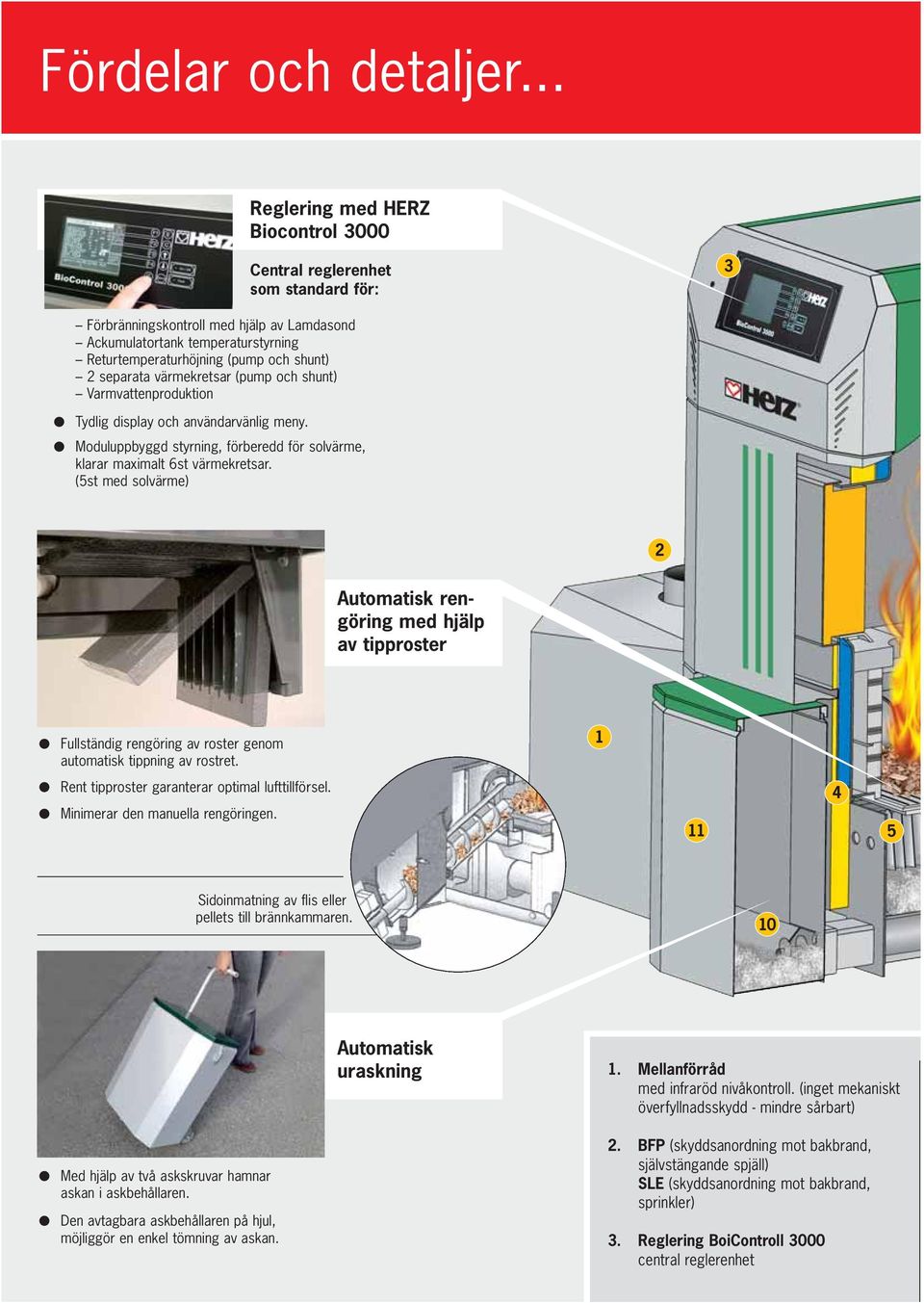 separata värmekretsar (pump och shunt) Varmvattenproduktion Tydlig display och användarvänlig meny. Moduluppbyggd styrning, förberedd för solvärme, klarar maximalt 6st värmekretsar.