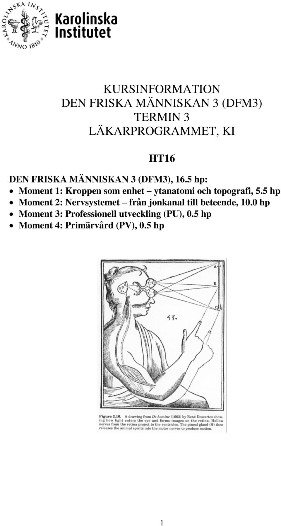 5 hp: Moment 1: Kroppen som enhet ytanatomi och topografi, 5.