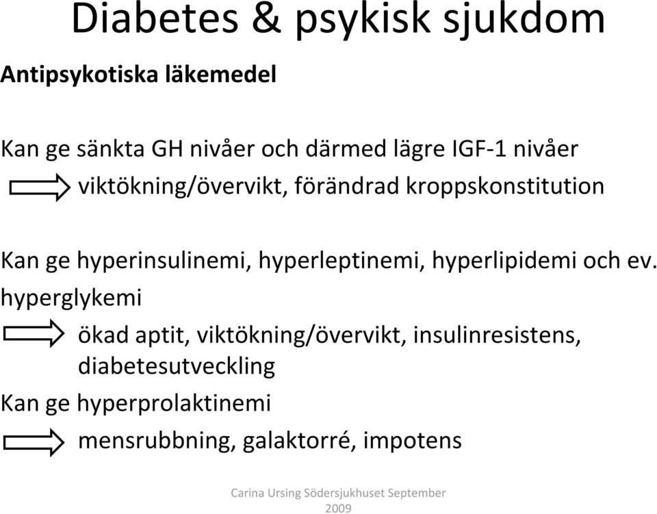 hyperleptinemi, hyperlipidemi och ev.