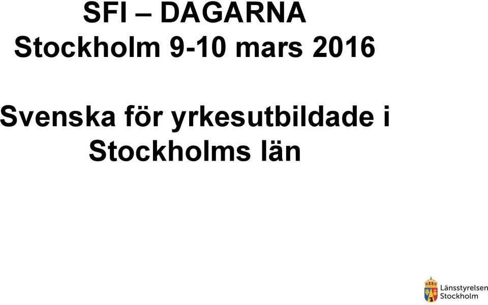 2016 Svenska för