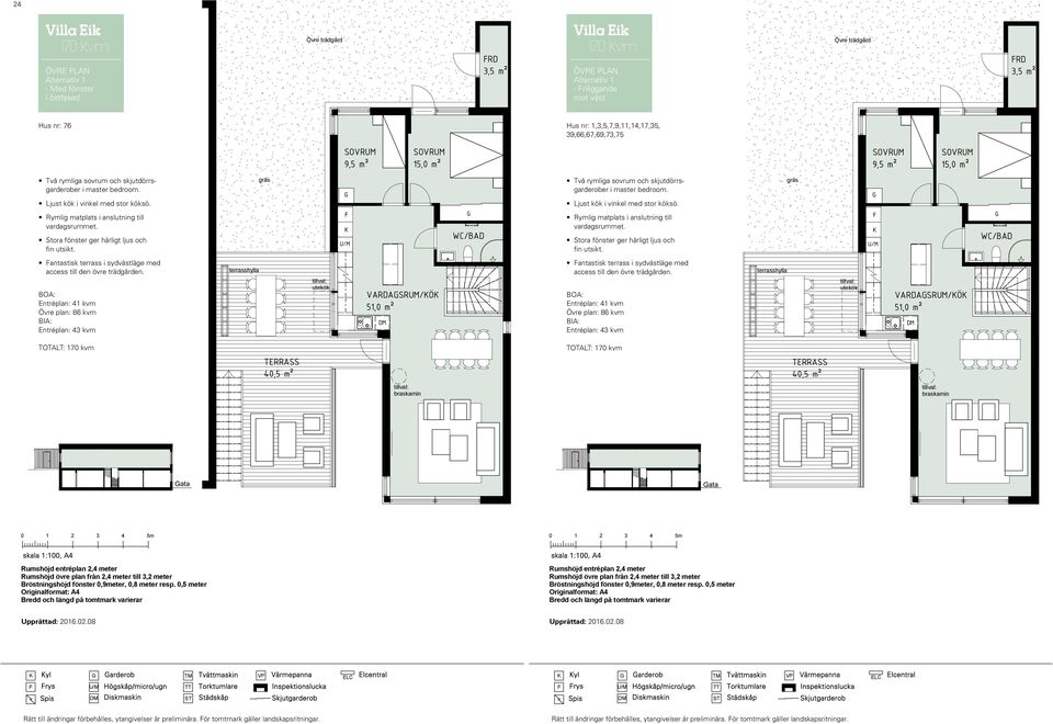 m² 9,5 m² 15,0 m² Ttvå rymliga sovrum och skjutdörrsgarderober i master bedroom. fin utsikt. Ttvå rymliga sovrum och skjutdörrsgarderober i master bedroom. fin utsikt. antastisk terrass i sydvästläge med access till den övre trädgården.