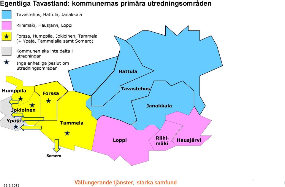 Somero) Kommunen ska inte delta i utredningar Inga enhetliga beslut om utredningsområden