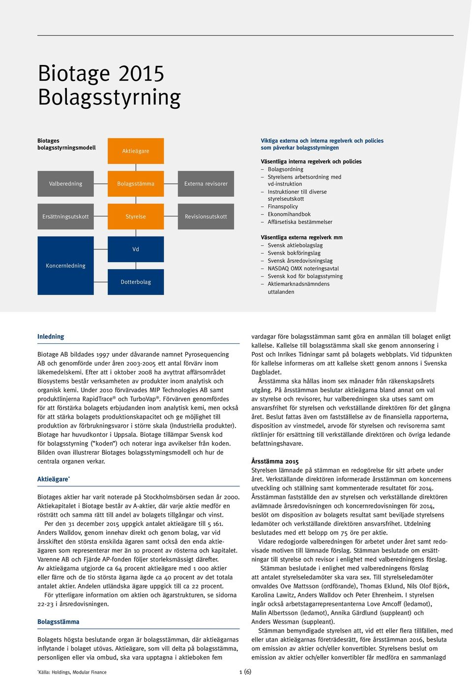 Ekonomihandbok Affärsetiska bestämmelser Koncernledning Vd Dotterbolag Väsentliga externa regelverk mm Svensk aktiebolagslag Svensk bokföringslag Svensk årsredovisningslag NASDAQ OMX noteringsavtal