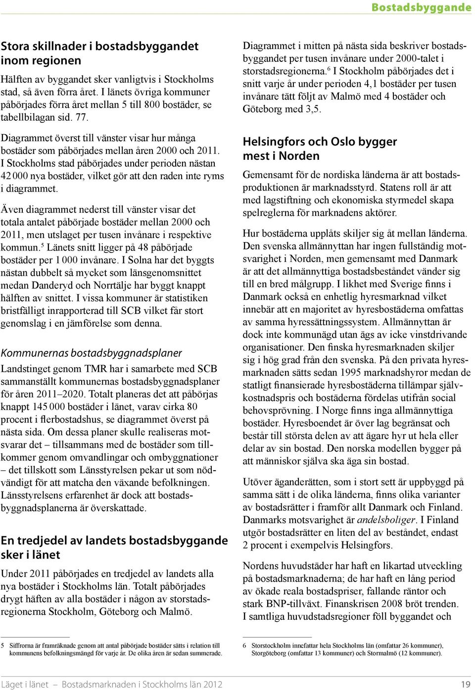 I Stockholms stad på börjades under perioden nästan 42 000 nya bostäder, vilket gör att den raden inte ryms i diagrammet.