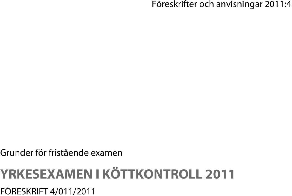 examen YRKESEXAMEN I