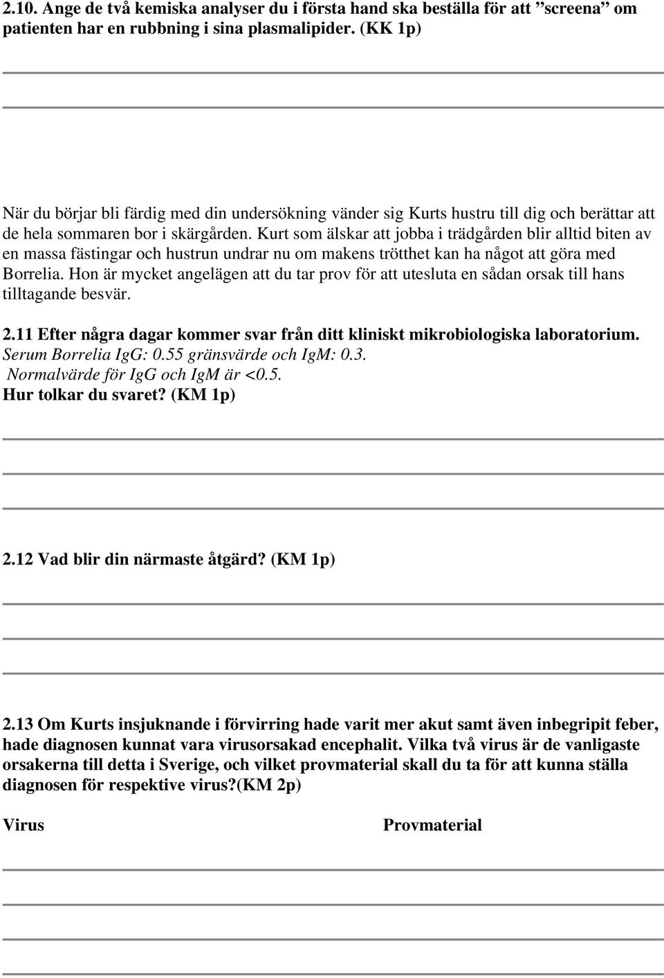 Kurt som älskar att jobba i trädgården blir alltid biten av en massa fästingar och hustrun undrar nu om makens trötthet kan ha något att göra med Borrelia.